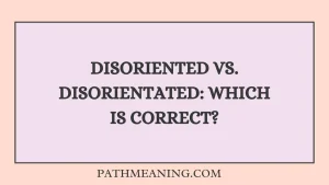 Disoriented vs. Disorientated: Which Is Correct?